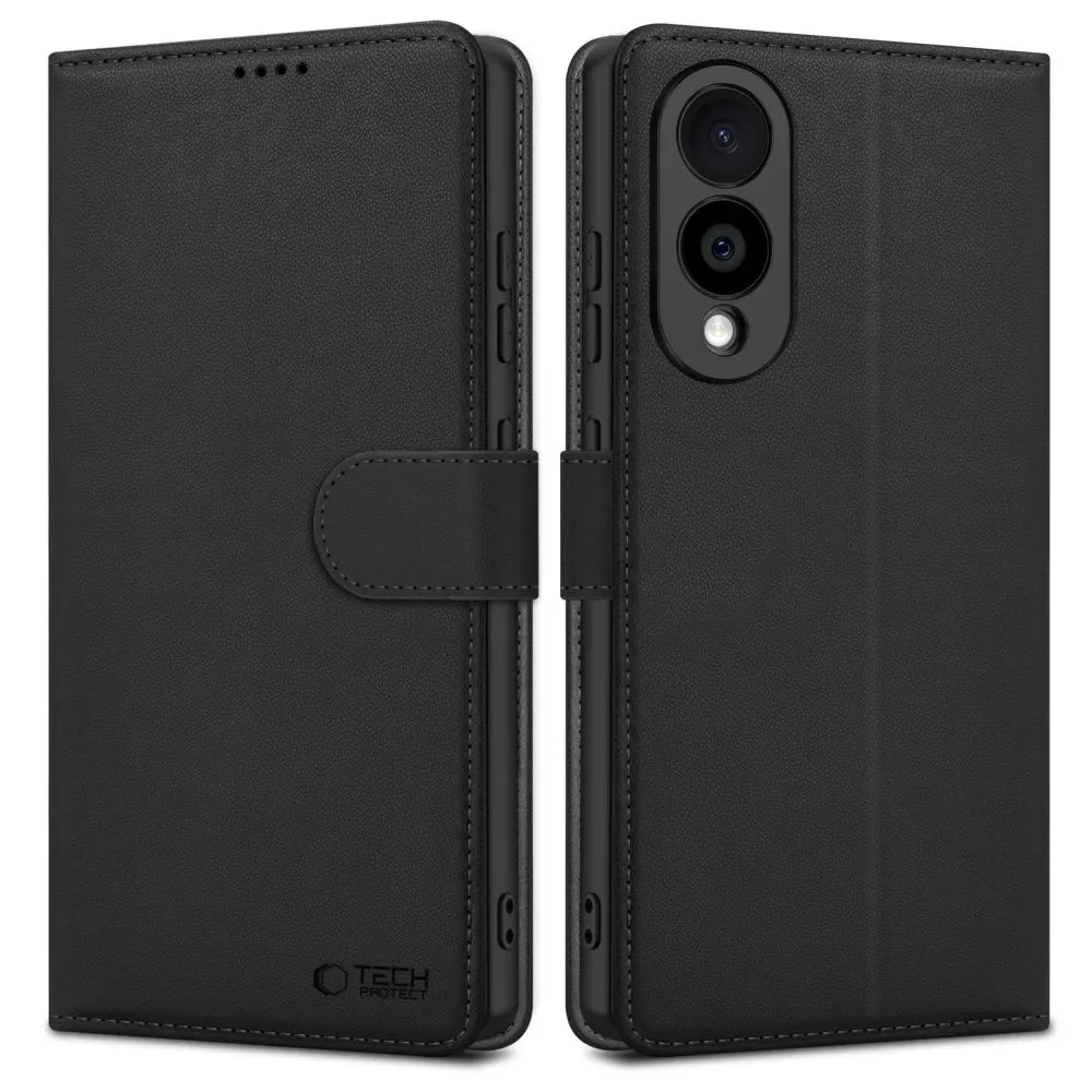 Samsung Galaxy S25 Edge case black TECH-PROTECT WALLET