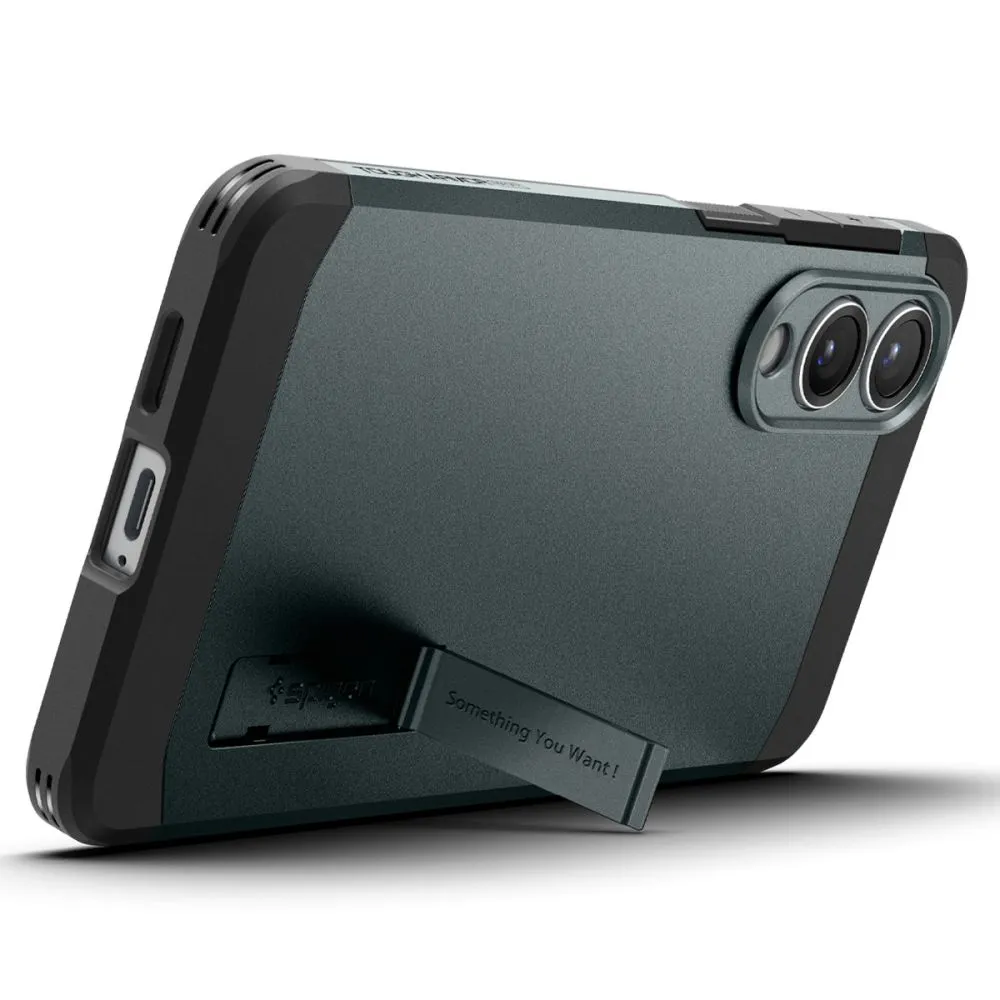 Samsung Galaxy S25 Edge case green SPIGEN TOUGH ARMOR MAGSAFE