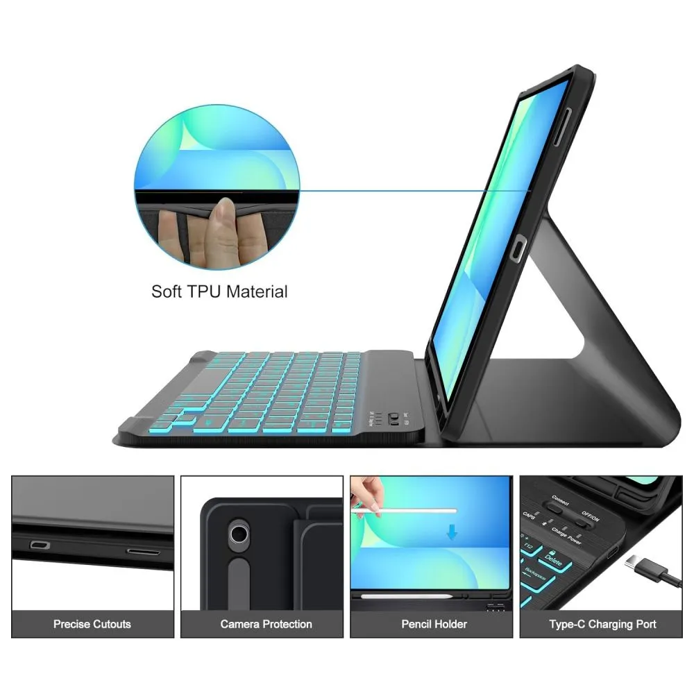 Samsung Galaxy Tab  tahvelarvuti ümbris must TECH-PROTECT SC PEN + KEYBOARD S10 FE+ 13.1 X620 / X626B