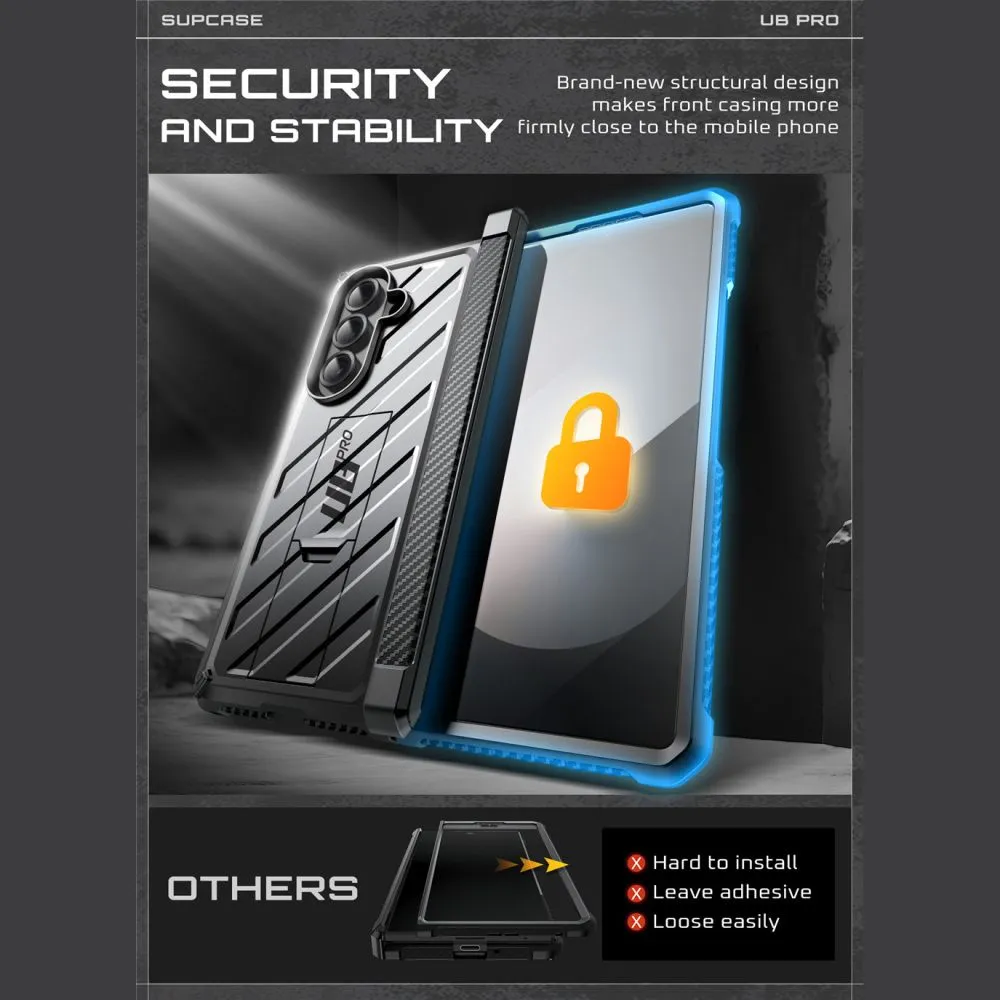 Samsung Galaxy Z Fold 7 dėklas Juoda SUPCASE UNICORN BEETLE PRO