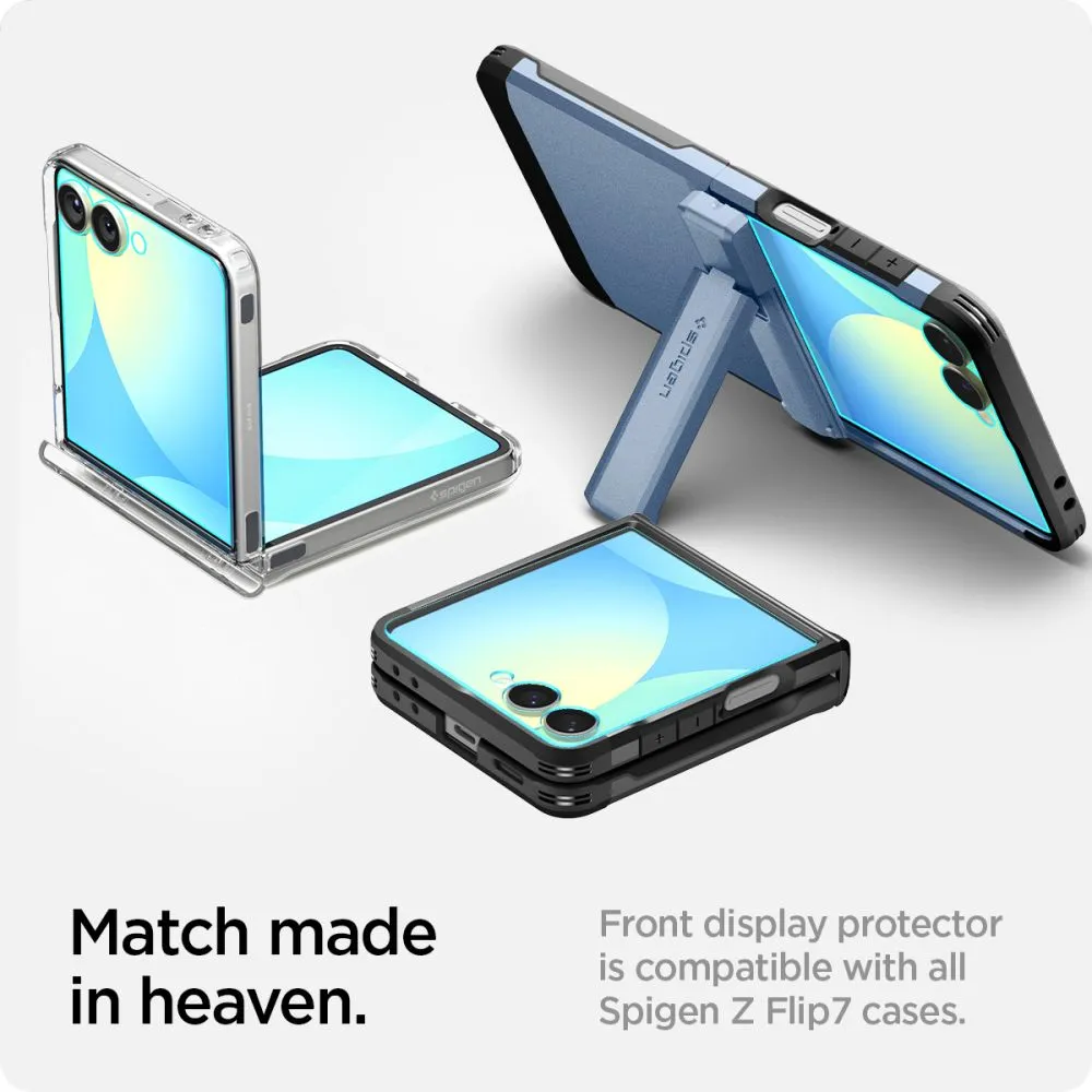 Samsung Galaxy Z Flip 7 apsauginis stiklas  SPIGEN GLAS.TR ”EZ FIT PRO” HD 2-PACK