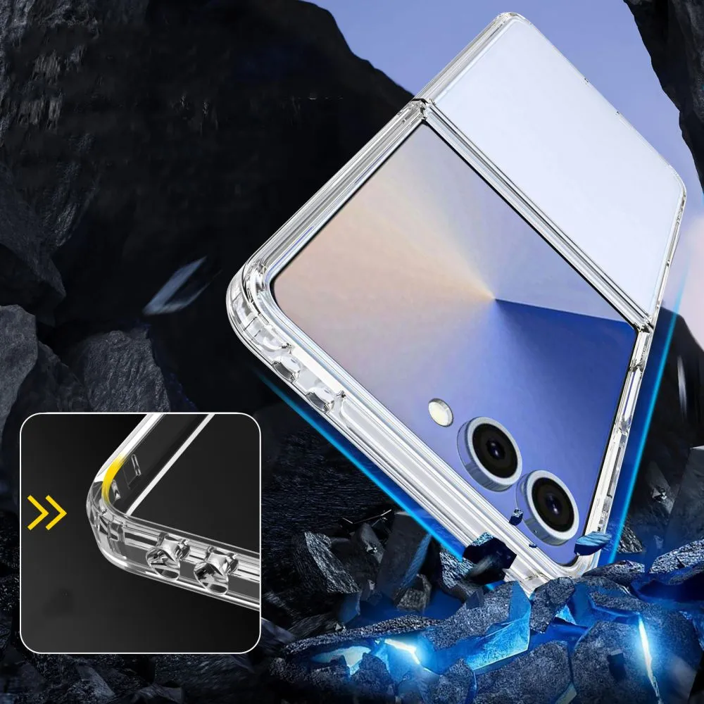 Samsung Galaxy Z Flip 7 чехол прозрачный TECH-PROTECT FLEXAIR HYBRID