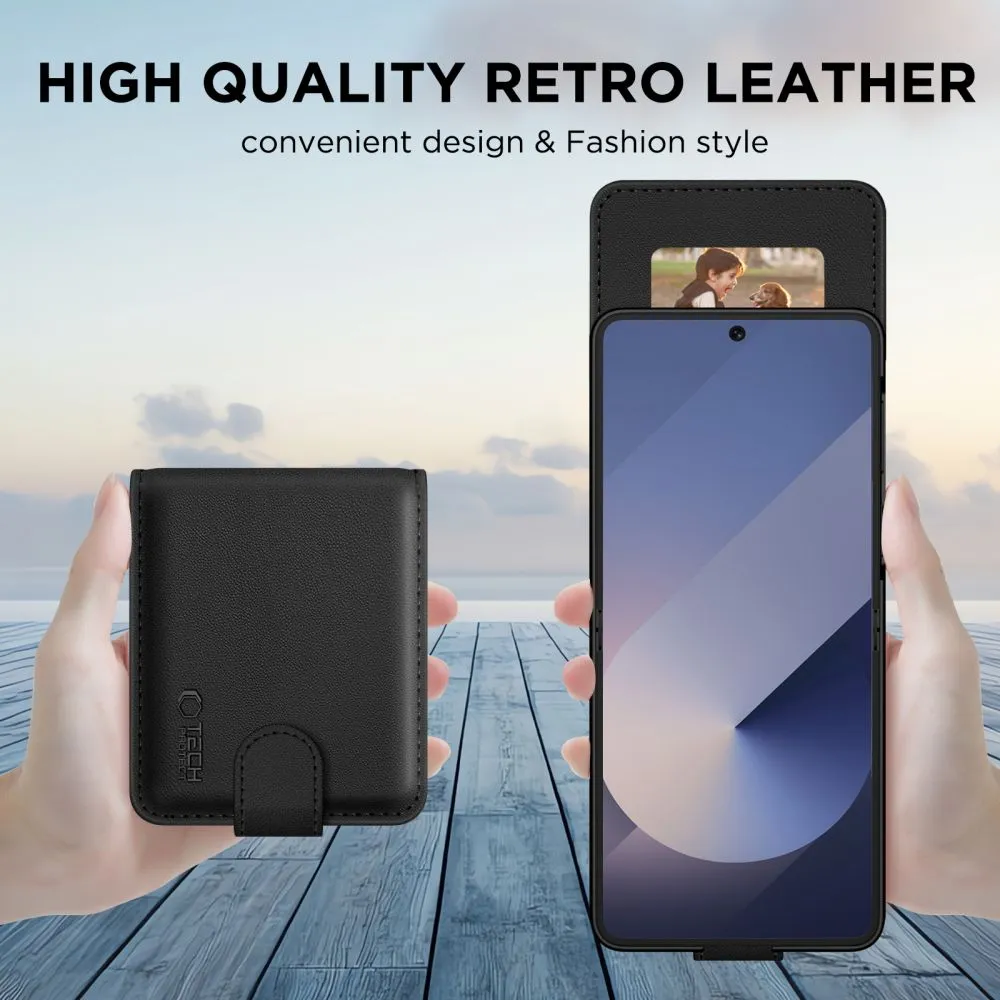 Samsung Galaxy Z Flip 7 case black TECH-PROTECT WALLET