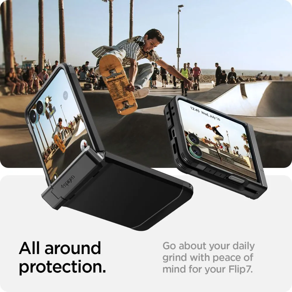Samsung Galaxy Z Flip 7 чехол черный SPIGEN TOUGH ARMOR PRO MAG MAGSAFE