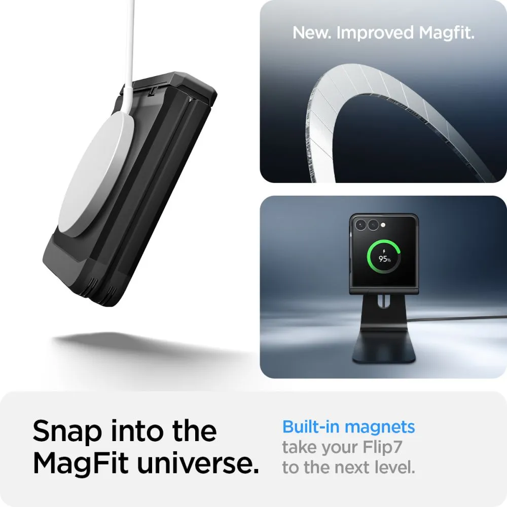 Samsung Galaxy Z Flip 7 чехол черный SPIGEN TOUGH ARMOR PRO MAG MAGSAFE