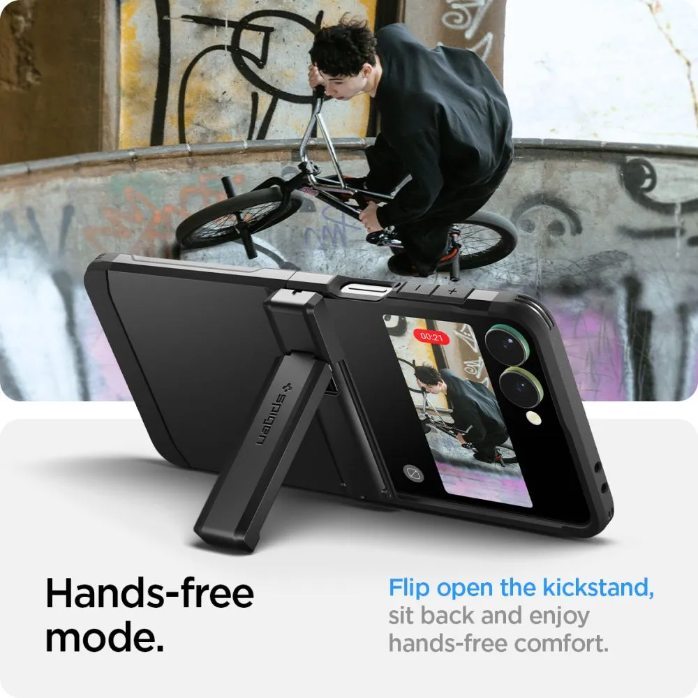 Samsung Galaxy Z Flip 7 чехол черный SPIGEN TOUGH ARMOR PRO MAG MAGSAFE