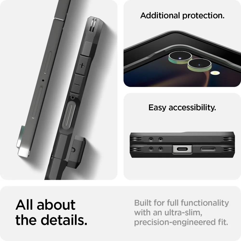 Samsung Galaxy Z Flip 7 чехол черный SPIGEN TOUGH ARMOR PRO MAG MAGSAFE