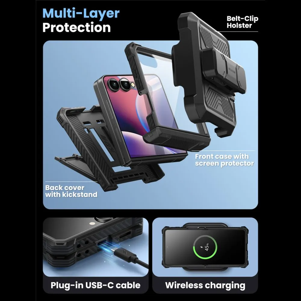 Samsung Galaxy Z Flip 7 чехол черный SUPCASE IBLSN ARMORBOX