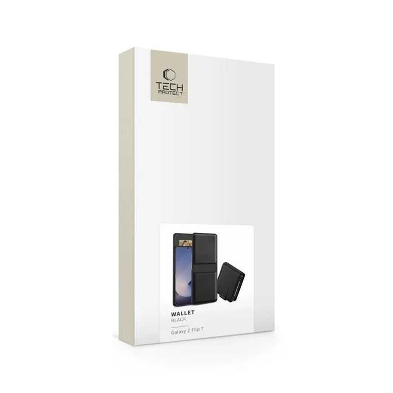 Samsung Galaxy Z Flip 7 dėklas Juoda TECH-PROTECT WALLET