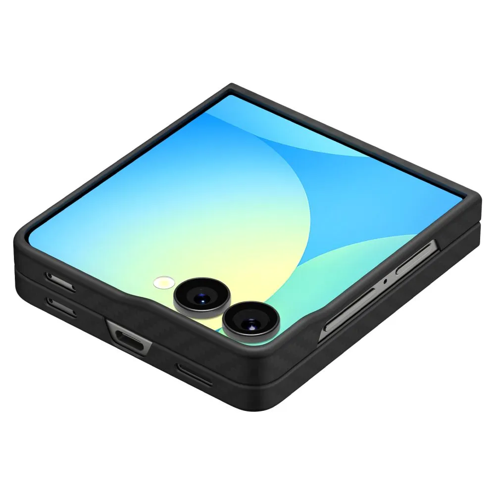 Samsung Galaxy Z Flip 7 ümbris must SPIGEN AIRSKIN ARAMID