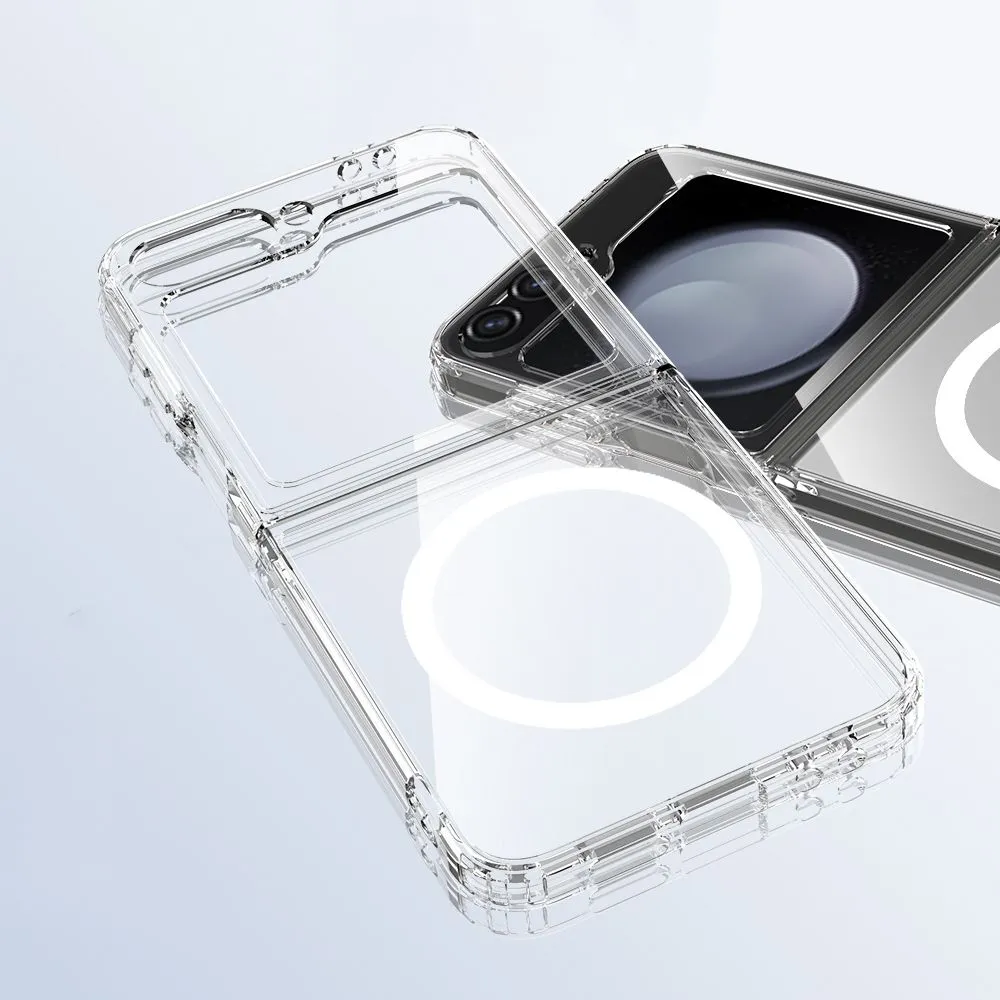 Samsung Galaxy Z Flip 7 FE чехол прозрачный TECH-PROTECT FLEXAIR HYBRID MAGSAFE