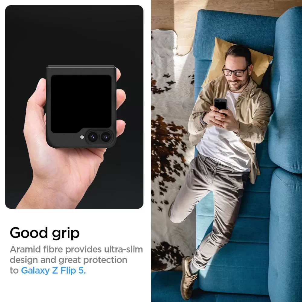 Samsung Galaxy Z Flip 7 FE ümbris must SPIGEN AIRSKIN