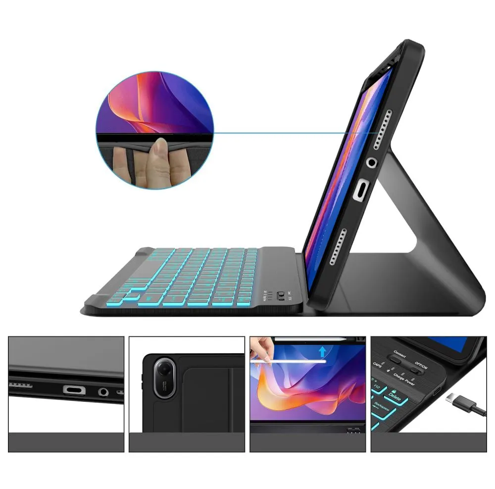 Xiaomi RedMi Pad 2 11.0 maciņš melns TECH-PROTECT SC PEN + KEYBOARD