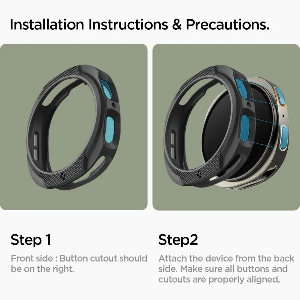 Samsung Galaxy Watch 8 band black SPIGEN LIQUID AIR (44 MM)