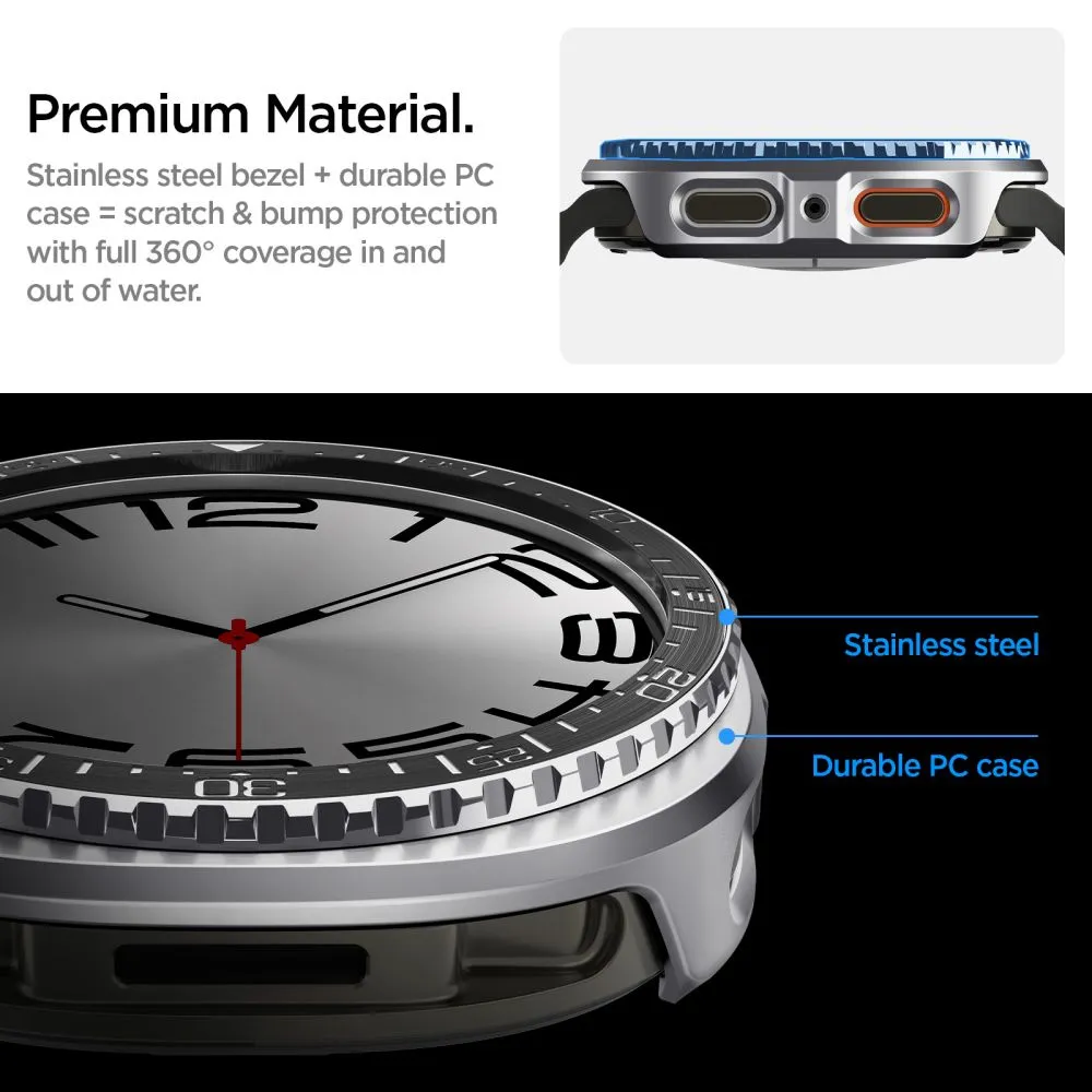 Samsung Galaxy Watch 8 skal, fodral svart SPIGEN BEZEL TUNE PRO DIVER (44 MM)