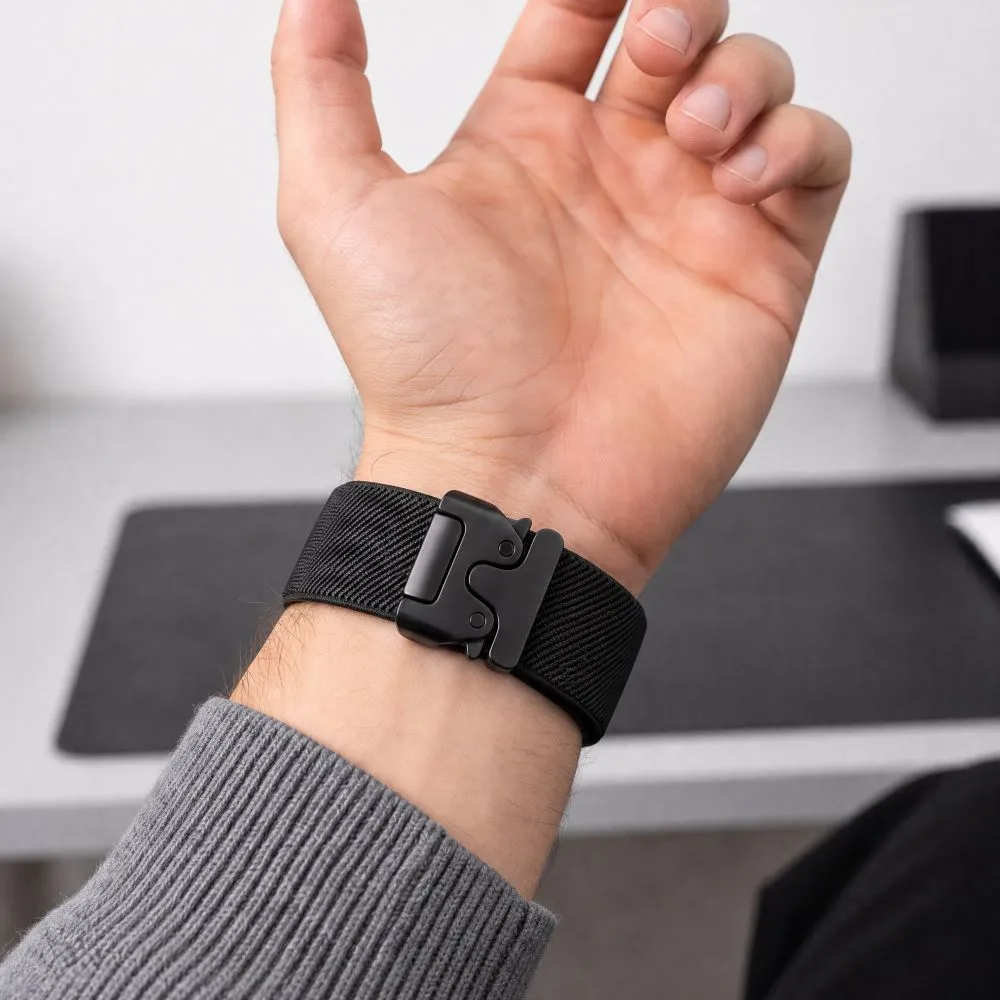 Samsung Galaxy Watch 8 Išmaniojo laikrodžių dirželiai Juoda TECH-PROTECT NYLON CLASP (40/44/46 MM)