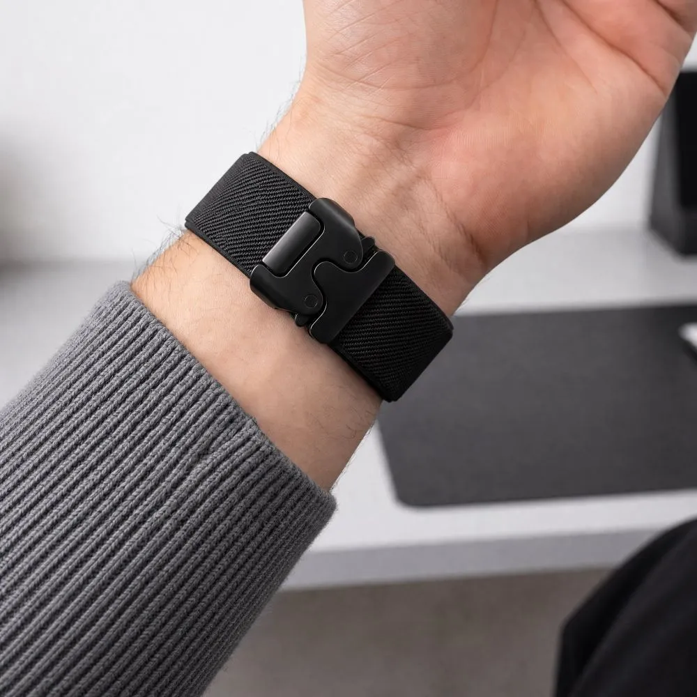 Samsung Galaxy Watch 8 Išmaniojo laikrodžių dirželiai Juoda TECH-PROTECT NYLON CLASP (40/44/46 MM)