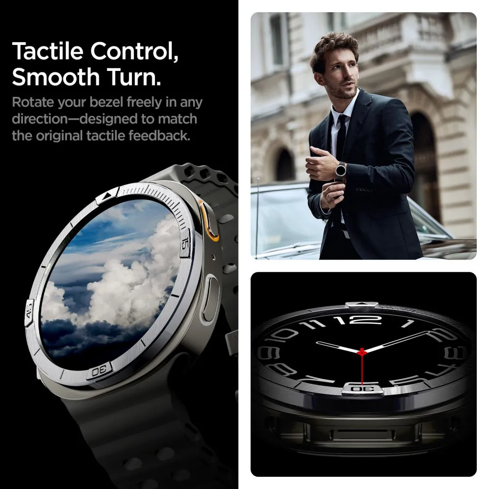Samsung Galaxy Watch 8 rihm hõbe SPIGEN BEZEL TUNE PILOT (44 MM)