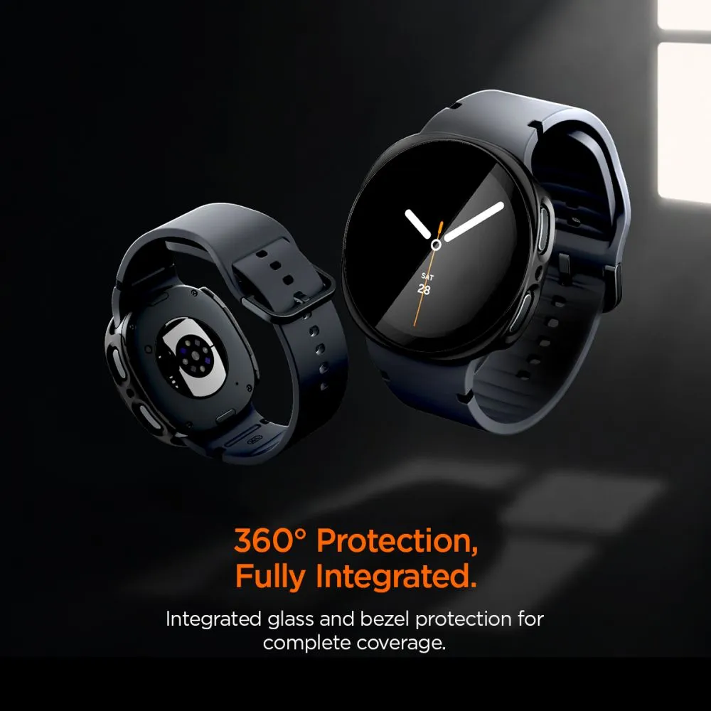 Samsung Galaxy Watch 8 Apsauginiai dėklai ir Juoda SPIGEN THIN FIT 360 (44 MM)