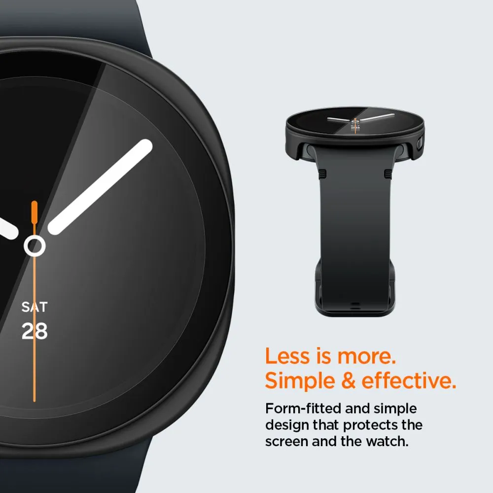 Samsung Galaxy Watch 8 Apsauginiai dėklai ir Juoda SPIGEN THIN FIT 360 (44 MM)