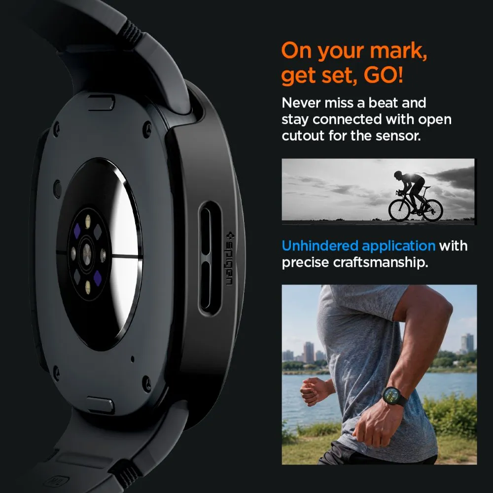 Samsung Galaxy Watch 8 Apsauginiai dėklai ir Juoda SPIGEN THIN FIT 360 (44 MM)