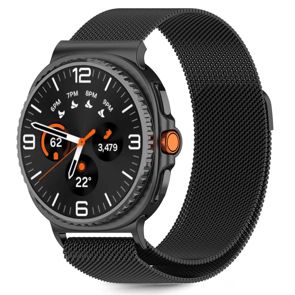 Samsung Galaxy Watch 8 telefono dėklas Juoda TECH-PROTECT MILANESEBAND (40/44/46 MM)