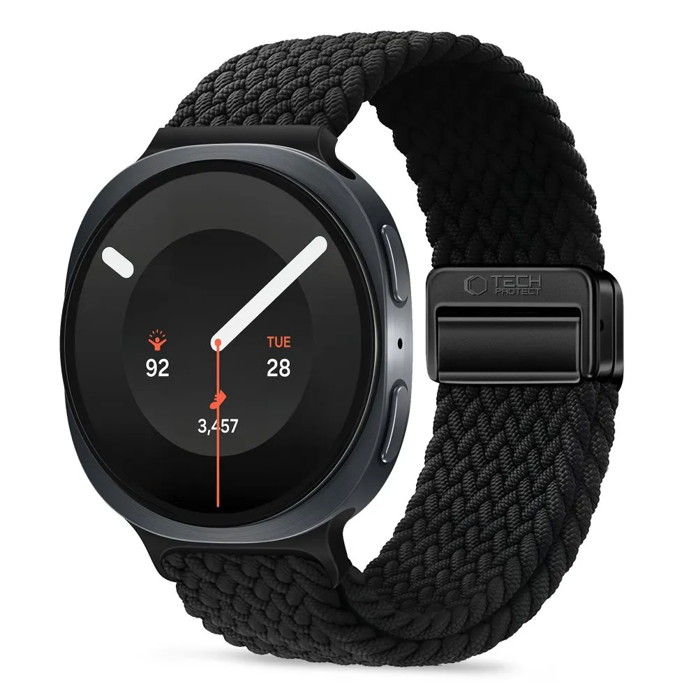 Samsung Galaxy Watch 8 Nutikellade rihmad must TECH-PROTECT NYLONMAG (40/44/46 MM)