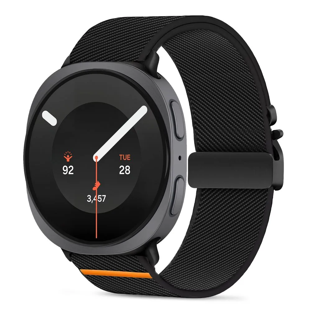 Samsung Galaxy Watch 8 Nutikellade rihmad must TECH-PROTECT NYLON CLASP (40/44/46 MM)