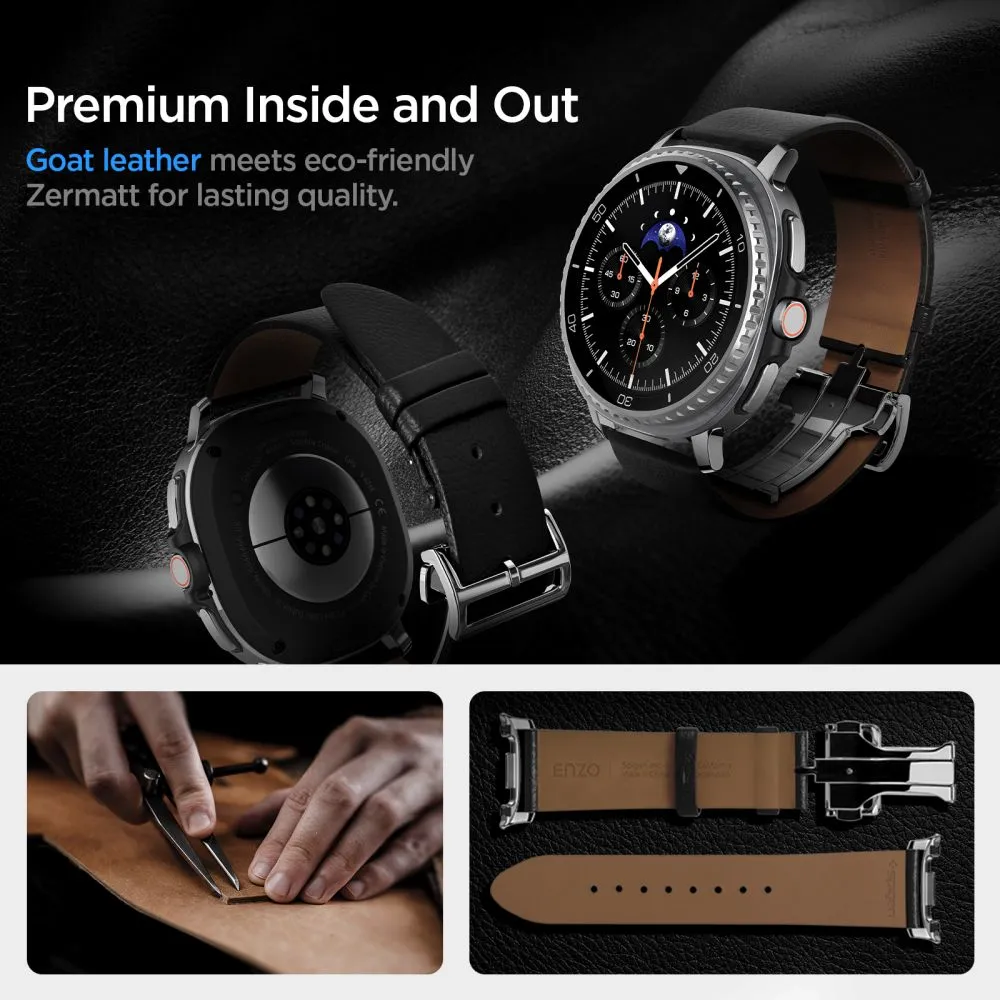 Samsung Galaxy Watch 8 Classic Nutikellade rihmad must SPIGEN ENZO (40 / 44 46 MM)