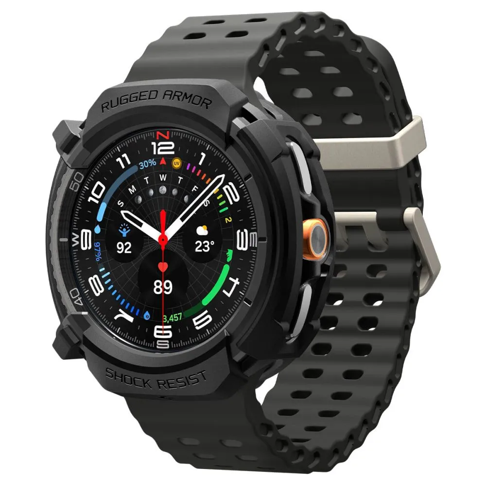 Samsung Galaxy Watch 8 Classic skal, fodral svart SPIGEN RUGGED ARMOR (46 MM)