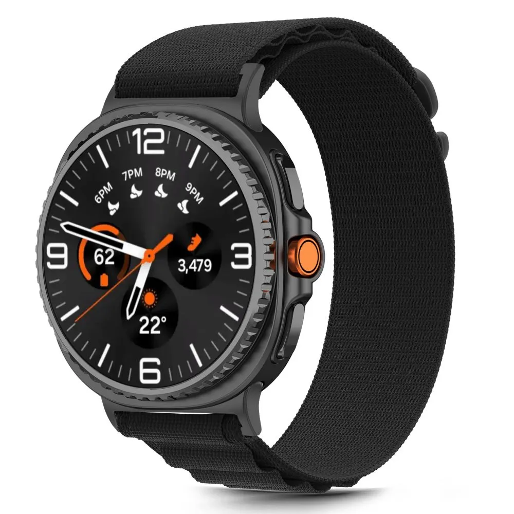 Samsung Galaxy Watch 8 Classic telefoni ümbris must TECH-PROTECT NYLON PRO (40/44/46 MM)