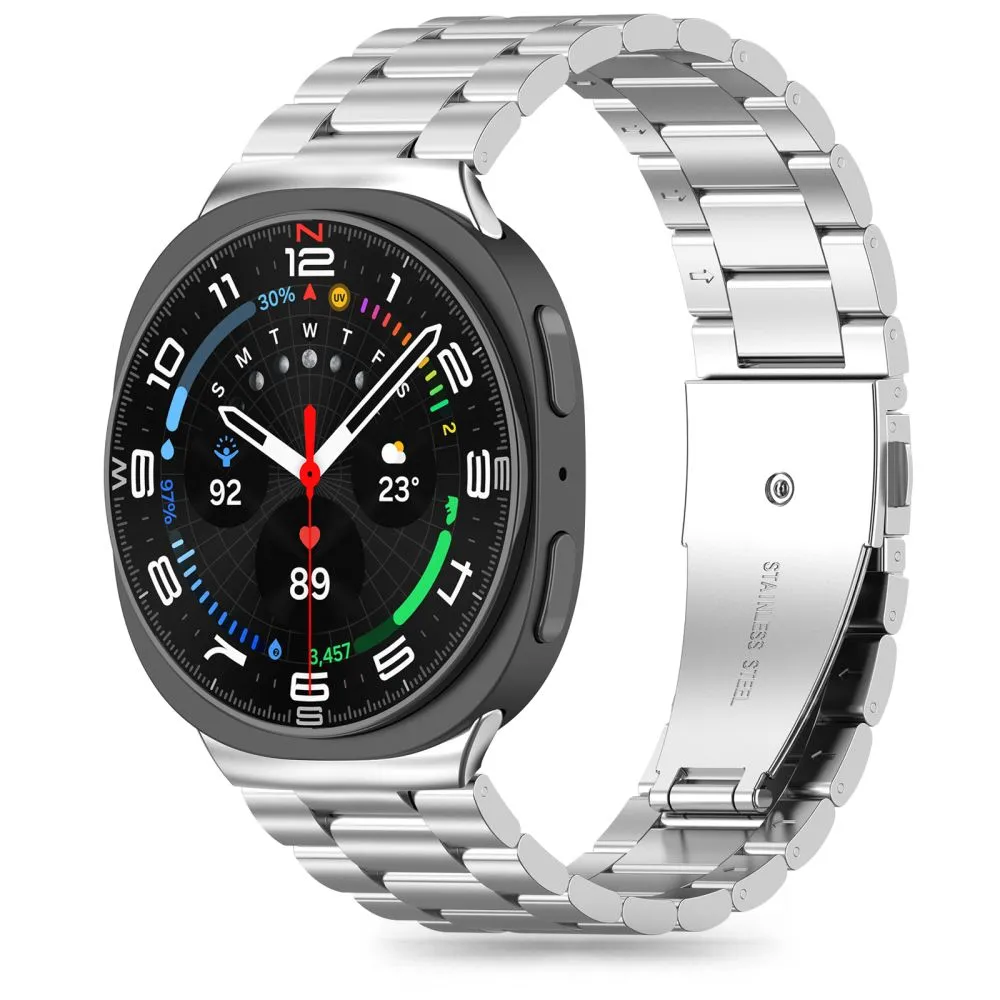 Samsung Galaxy Watch 8 Classic telefono dėklas sidabrinis TECH-PROTECT STAINLESS (40/44/46 MM)