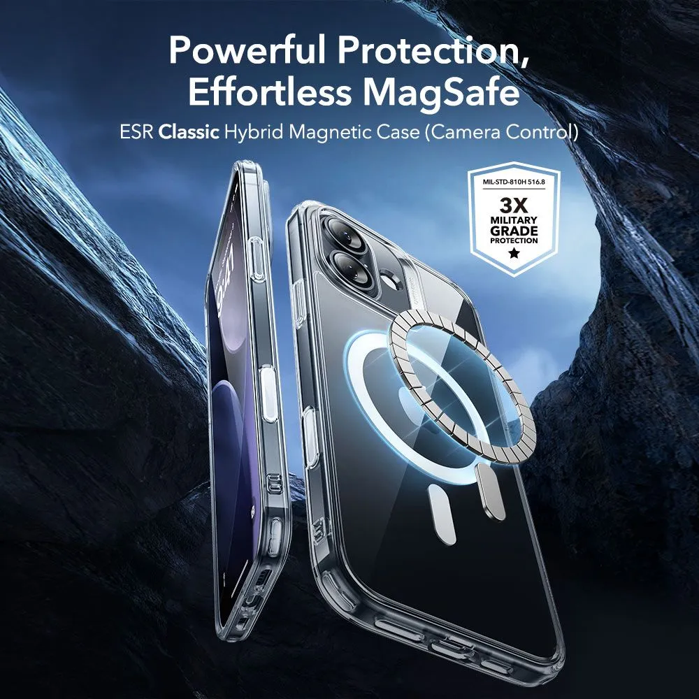 Apple iPhone 17 dėklas skaidrus ESR CLASSIC HYBRID MAGSAFE & TEMPERED GLASS