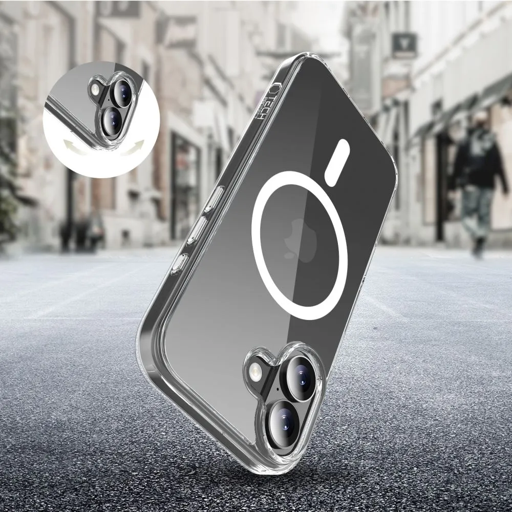 Apple iPhone 17 dėklas skaidrus TECH-PROTECT FLEXAIR HYBRID CC MAGSAFE