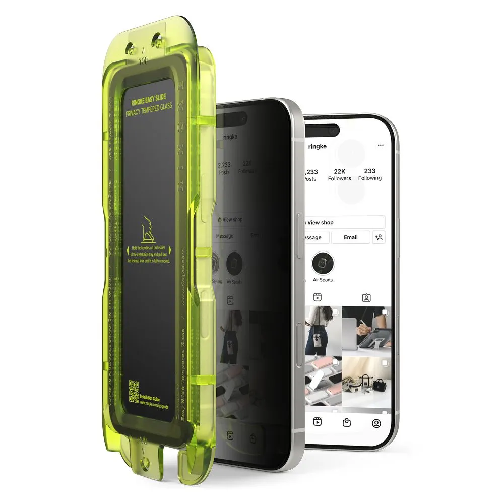 Apple iPhone 17 panssarilasi RINGKE EASY SLIDE 2-PACK PRIVACY