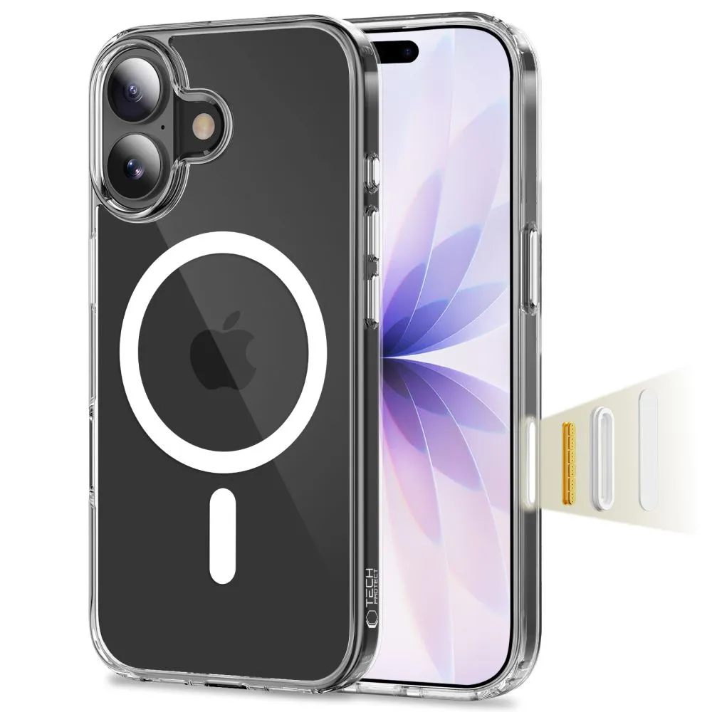 Apple iPhone 17 dėklas skaidrus TECH-PROTECT FLEXAIR HYBRID CC MAGSAFE