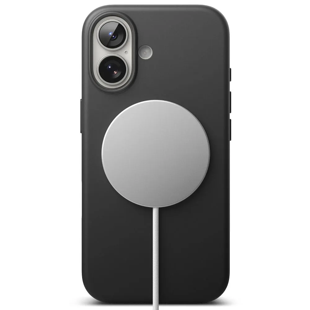 Apple iPhone 17 ümbris must RINGKE SILICONE MAGNETIC MAGSAFE