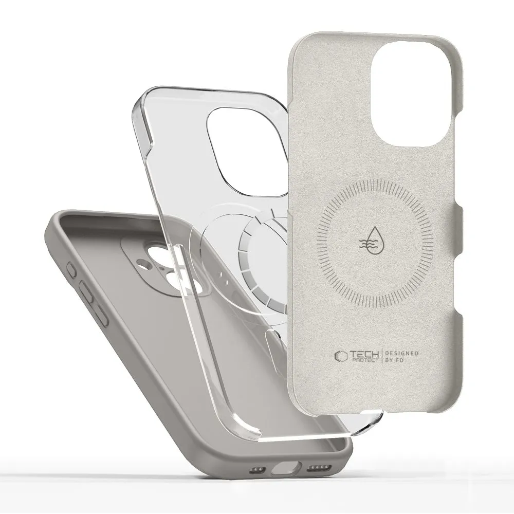 Apple iPhone 17 dėklas pilkas TECH-PROTECT SILICONE MAGSAFE