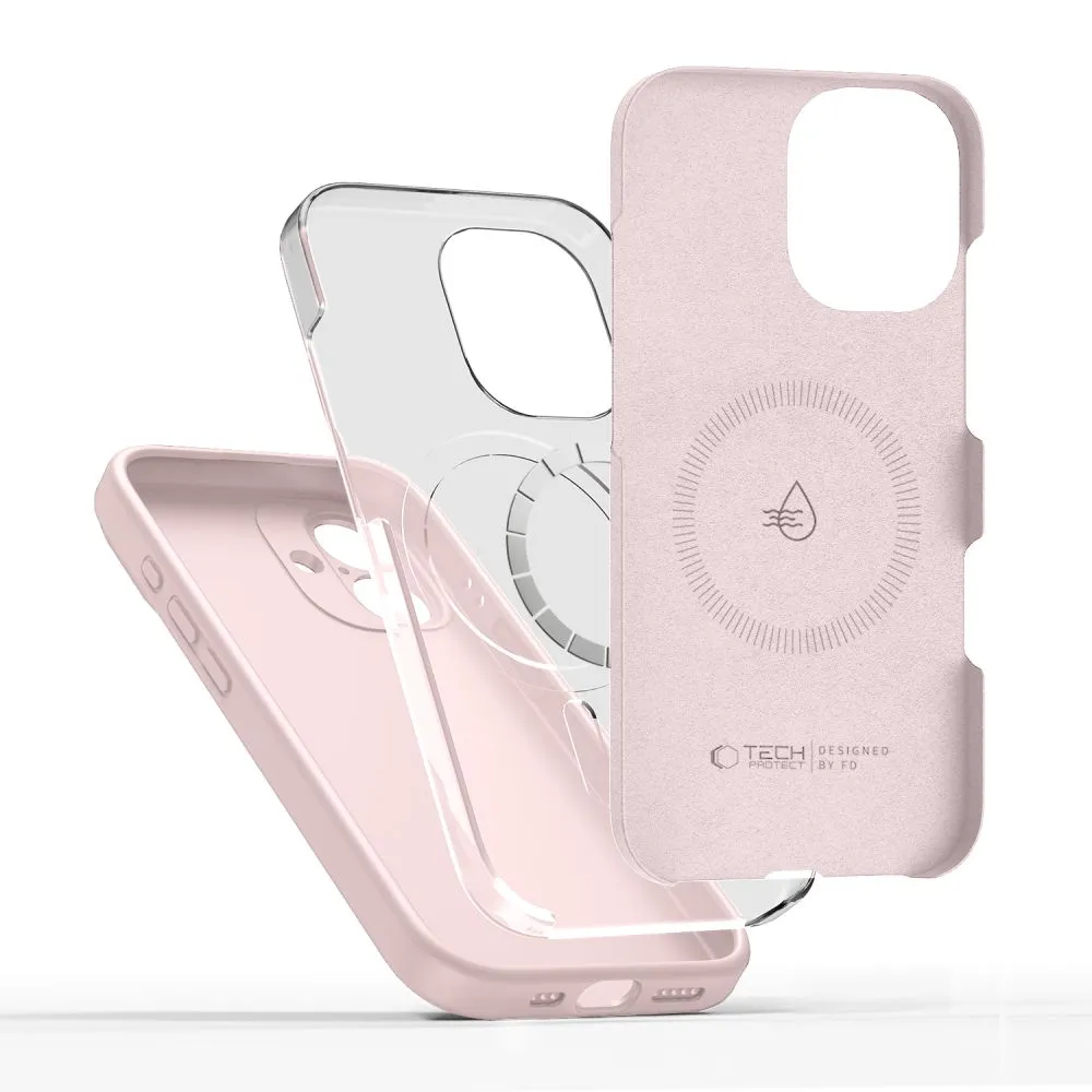 Apple iPhone 17 чехол розовый TECH-PROTECT SILICONE MAGSAFE