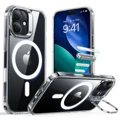 Apple iPhone 17 dėklas skaidrus ESR CLASSIC HYBRID KICKSTAND MAGSAFE