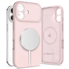 Apple iPhone 17 dėklas rožinis TECH-PROTECT SILICONE MAGSAFE