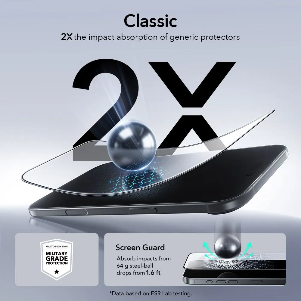 Apple iPhone 17 Air kaitseklaas  ESR ULTRAFIT TEMPERED GLASS 2-PACK