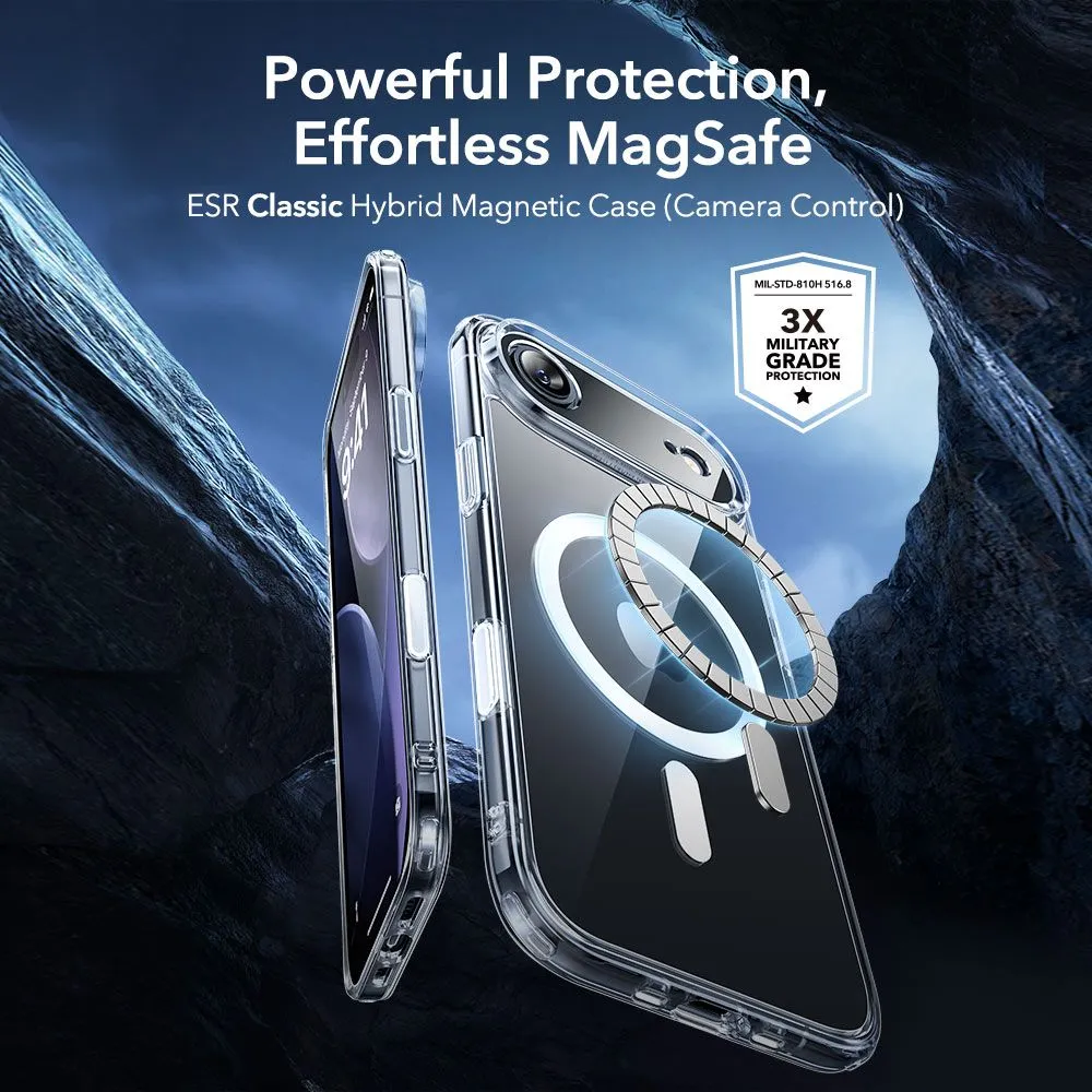 Apple iPhone 17 Air suojakuori läpinäkyvä ESR CLASSIC HYBRID MAGSAFE & TEMPERED GLASS
