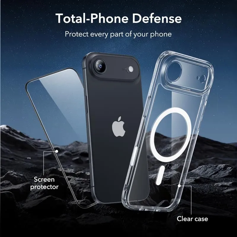 Apple iPhone 17 Air suojakuori läpinäkyvä ESR CLASSIC HYBRID MAGSAFE & TEMPERED GLASS