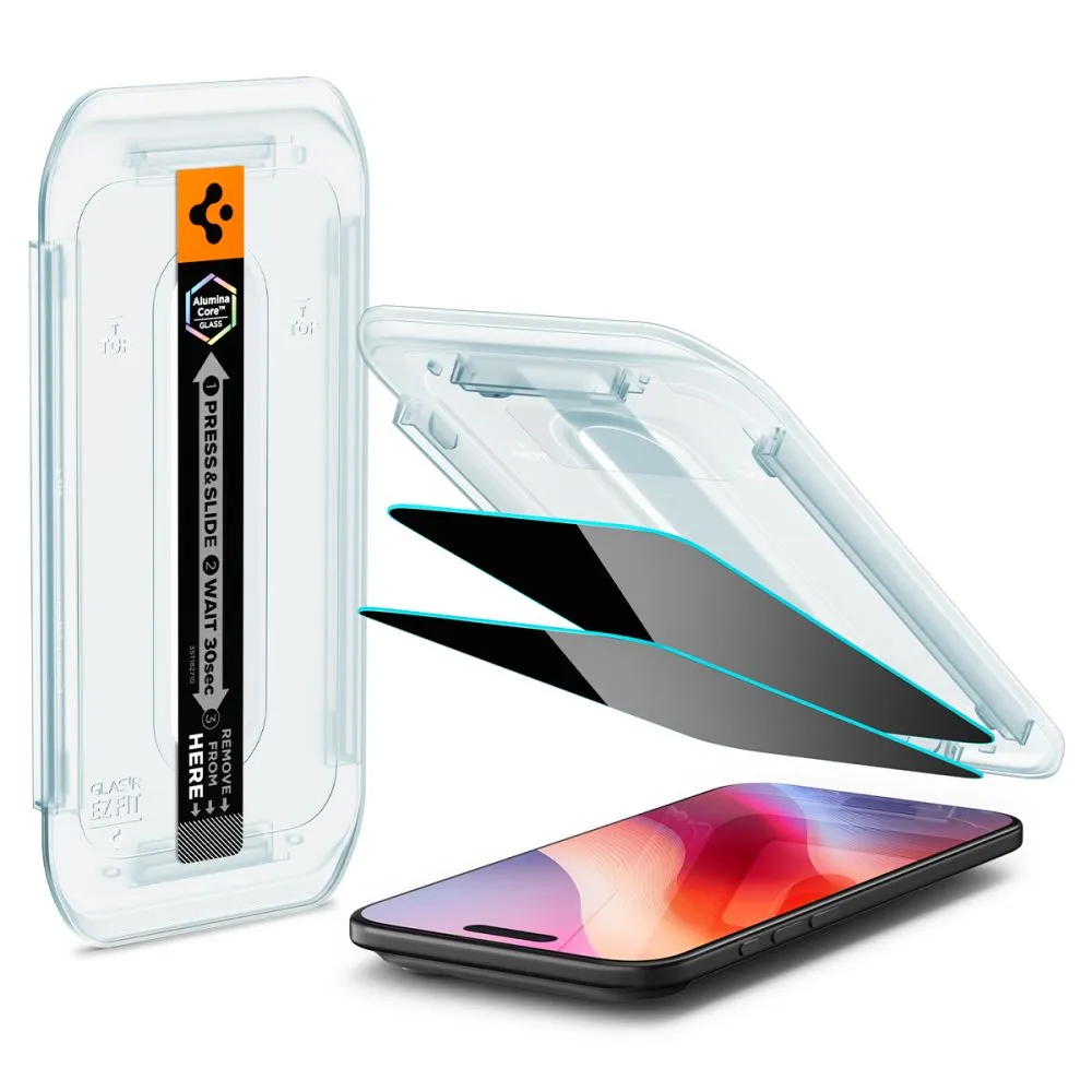 Apple iPhone 17 Air защитное стекло SPIGEN GLAS.TR ”EZ FIT” PRIVACY 2-PACK
