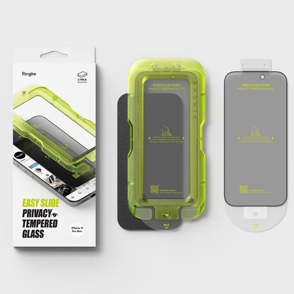 Apple iPhone 17 Pro Tempered glass  RINGKE EASY SLIDE 2-PACK PRIVACY