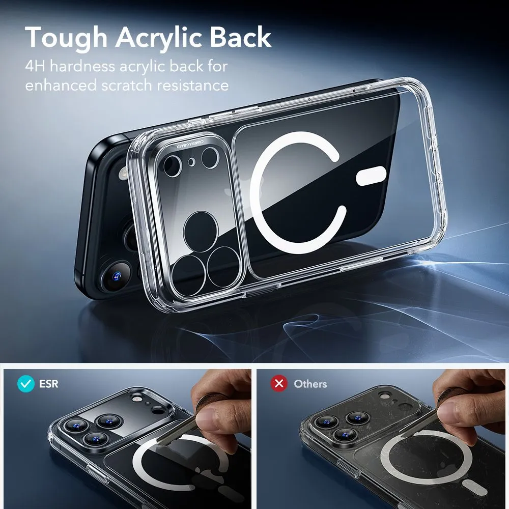 Apple iPhone 17 Pro dėklas skaidrus ESR CLASSIC HYBRID MAGSAFE & TEMPERED GLASS