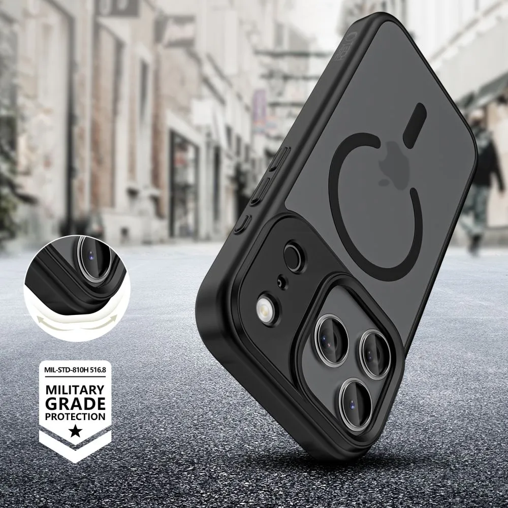 Apple iPhone 17 Pro ümbris must TECH-PROTECT MAGMAT XT 4-SET MAGSAFE