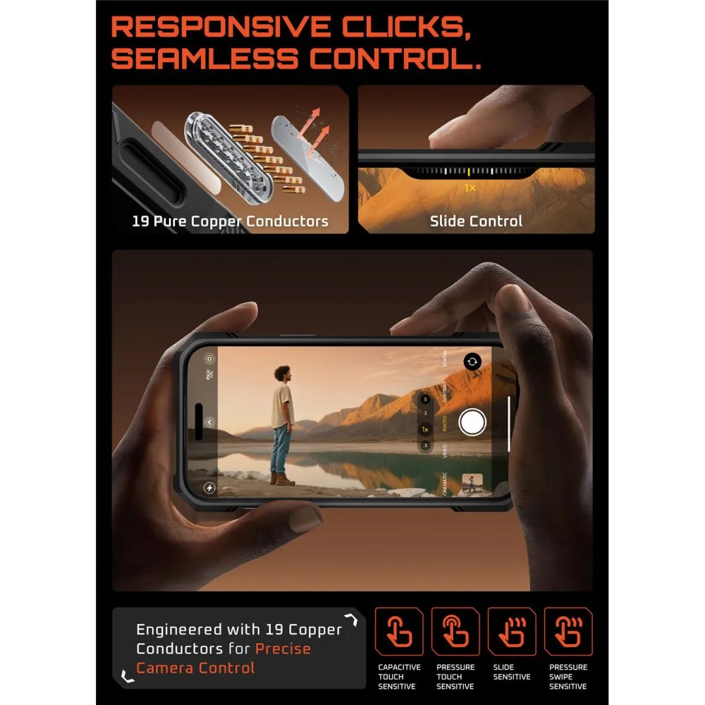 Apple iPhone 17 Pro vāciņš melns SUPCASE UB GRIP MAG MAGSAFE