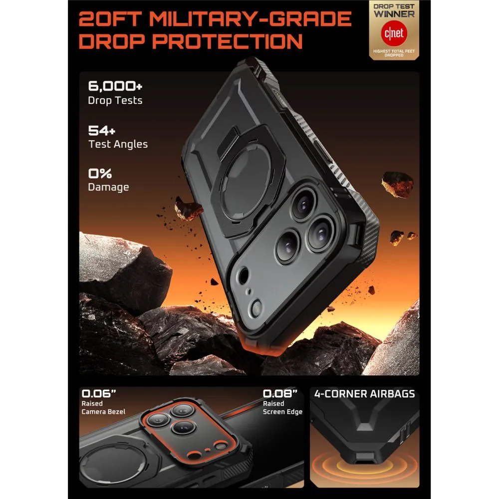 Apple iPhone 17 Pro ümbris must SUPCASE UB GRIP PRO MAG MAGSAFE